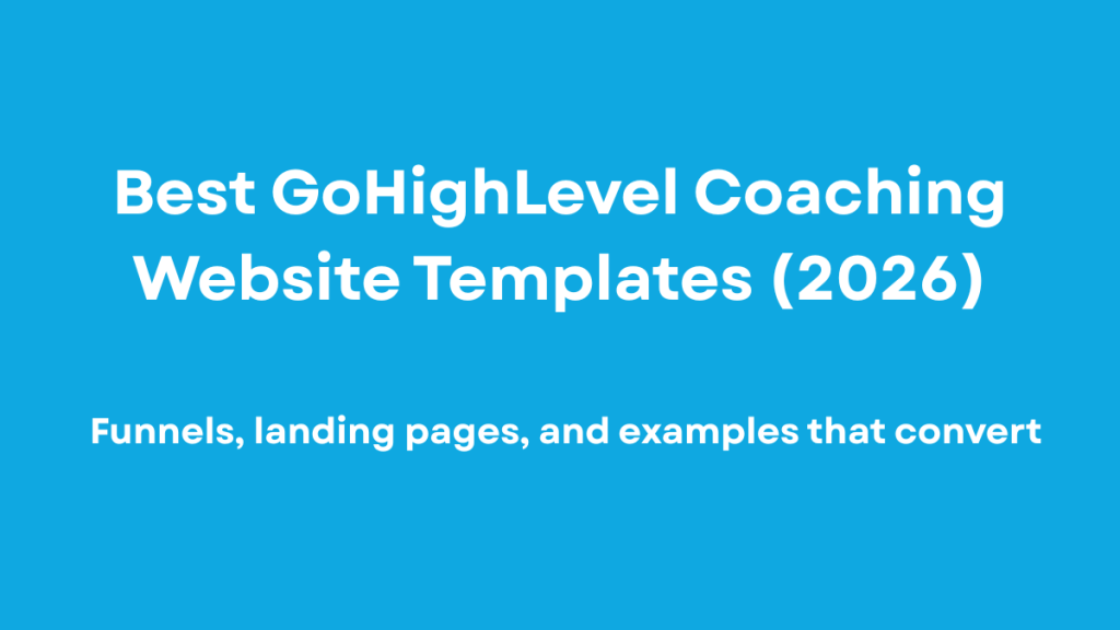 Best coaching templates 2026