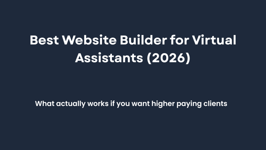best website builder for virtual assistants