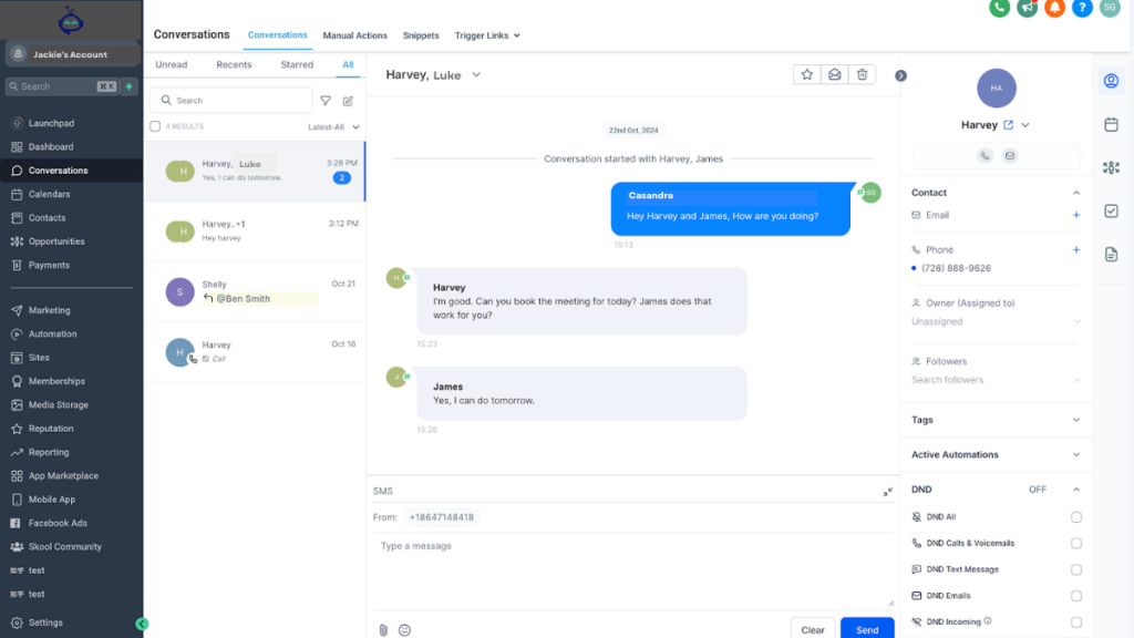 GoHighLevel CRM pipeline dashboard virtual assistant