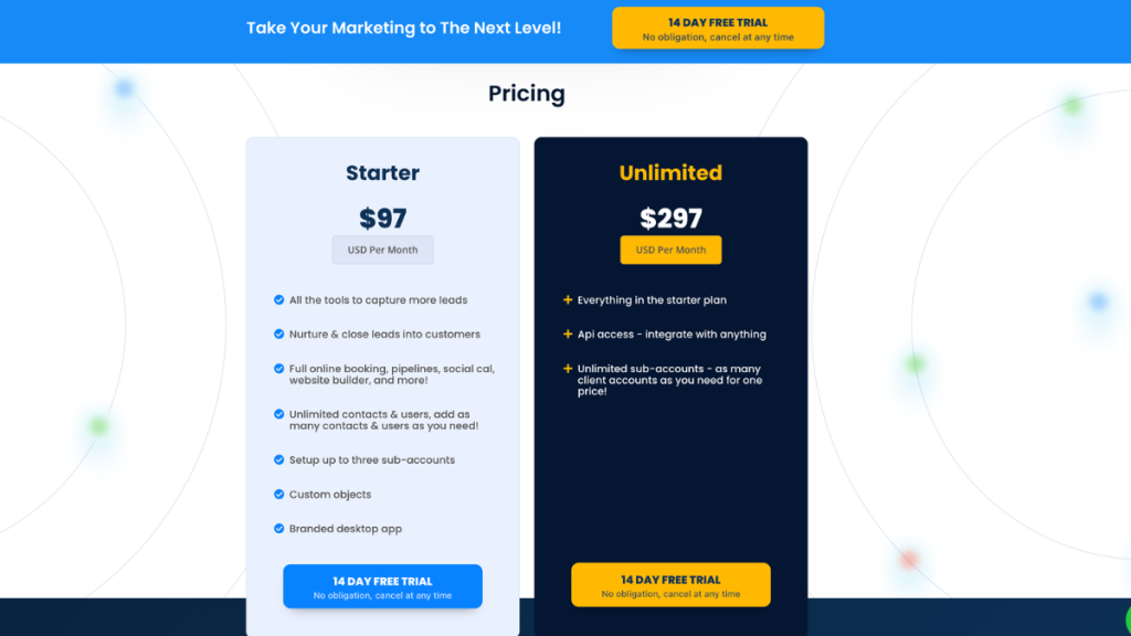 Small Business CRM Pricing