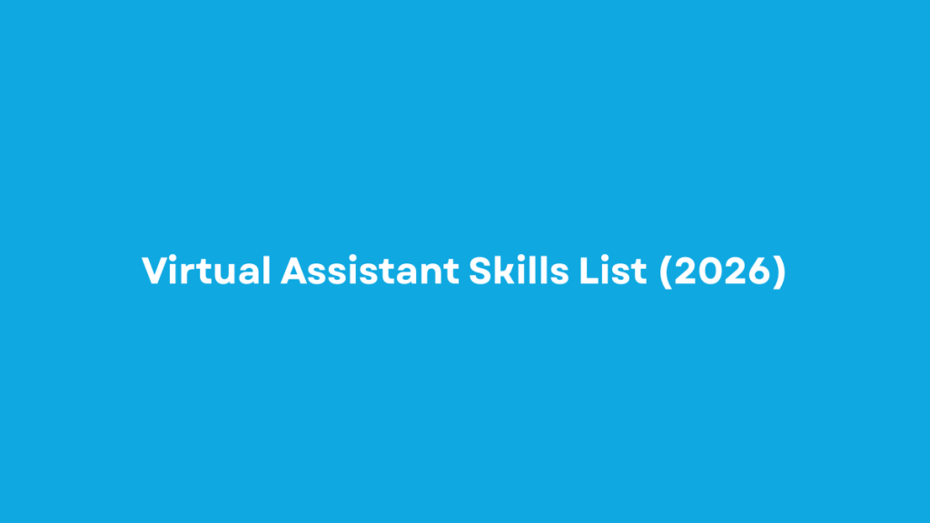 virtual assistant skills list