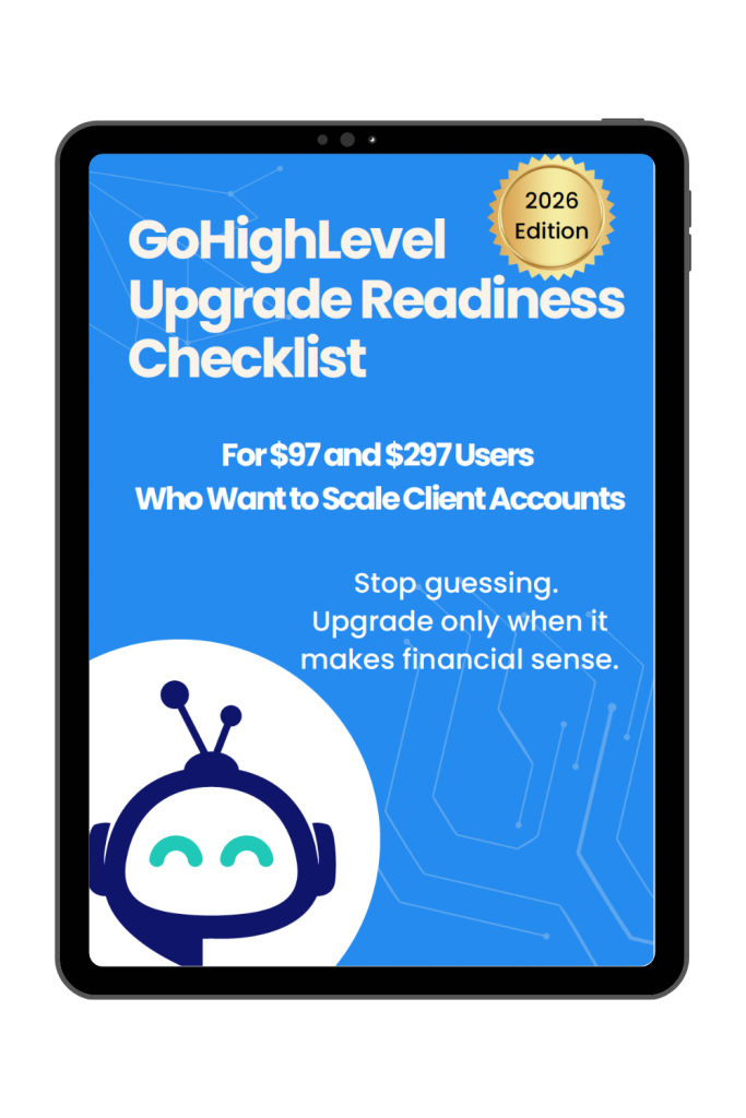 ipad screen with ugrade checklist