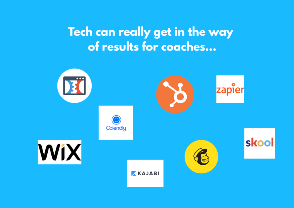 Screenshot showing how coaching business tech tools can get in the way of results