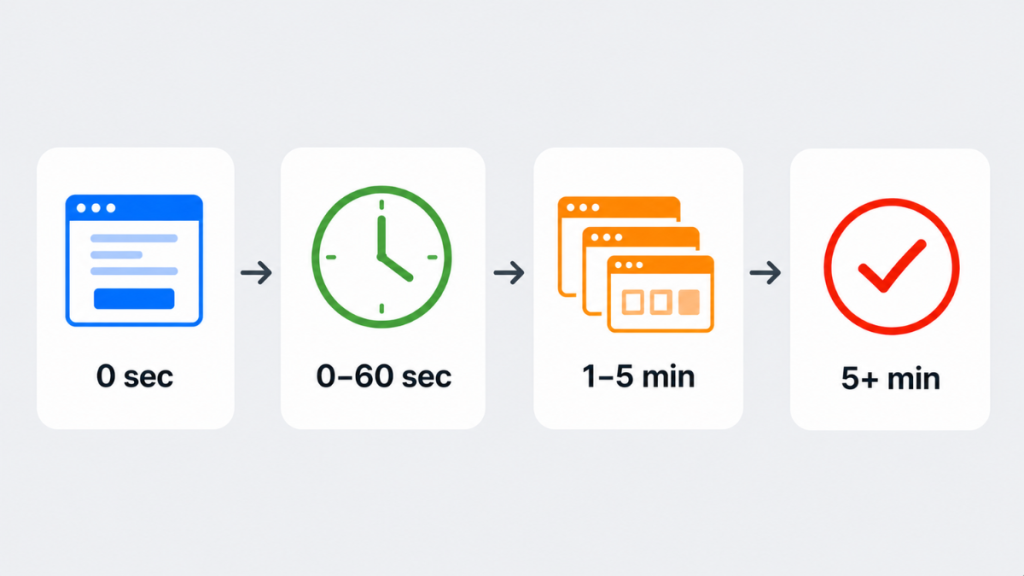 lead response timing 60 second window form submission to decision