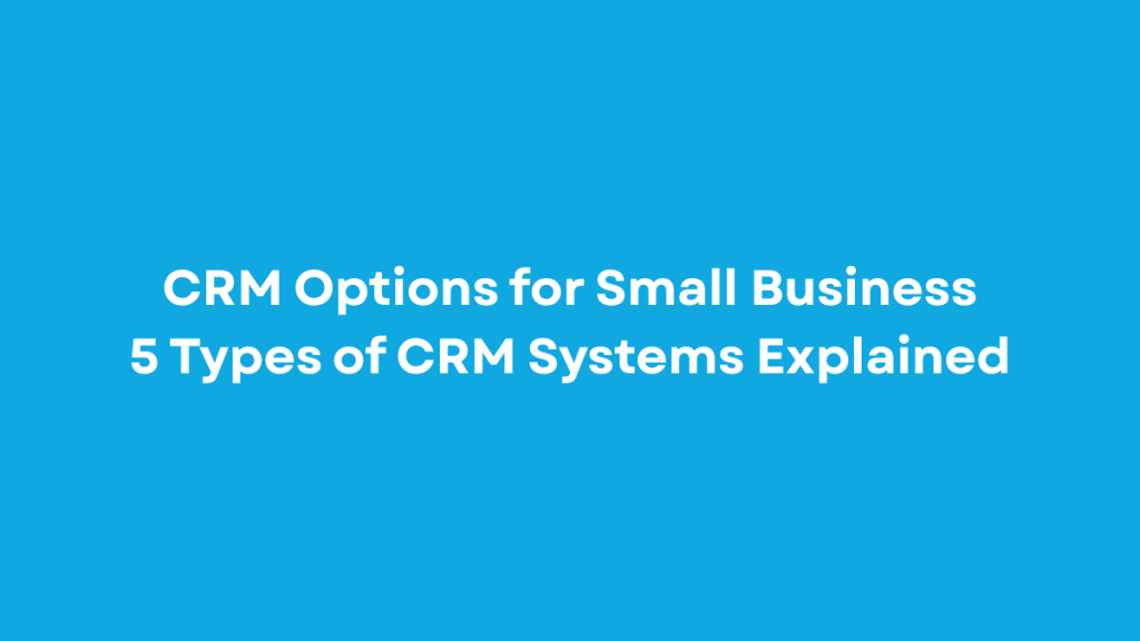 crm options for small business dashboard example