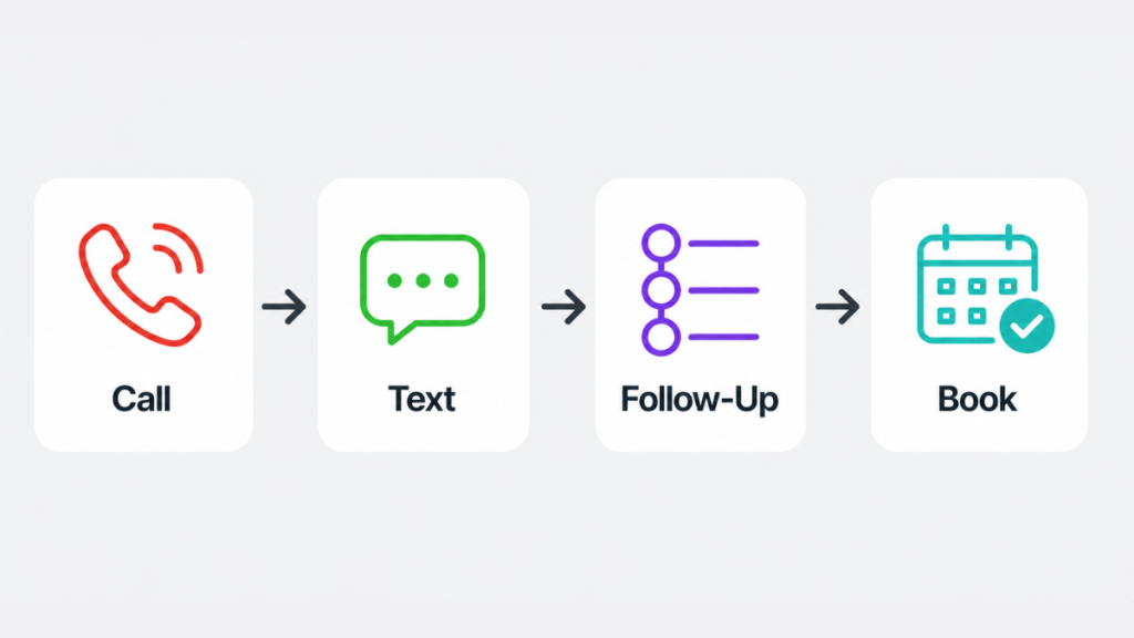 lead follow up process from call to booked appointment workflow