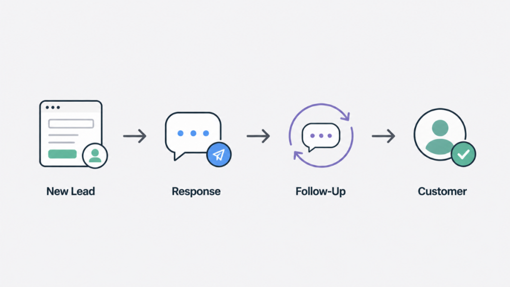 crm workflow small business new lead response follow up customer process