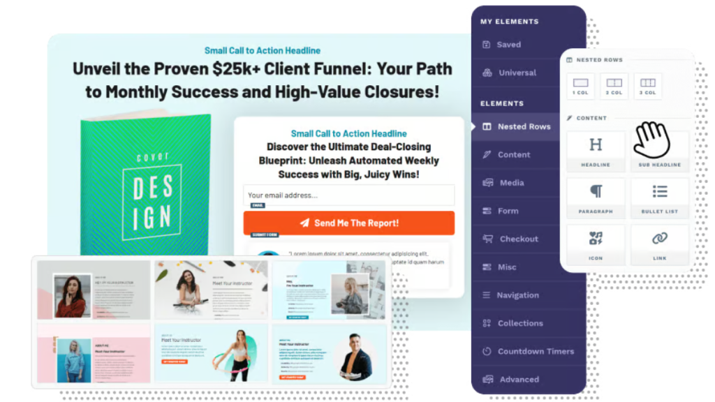 ClickFunnels funnel editor interface example