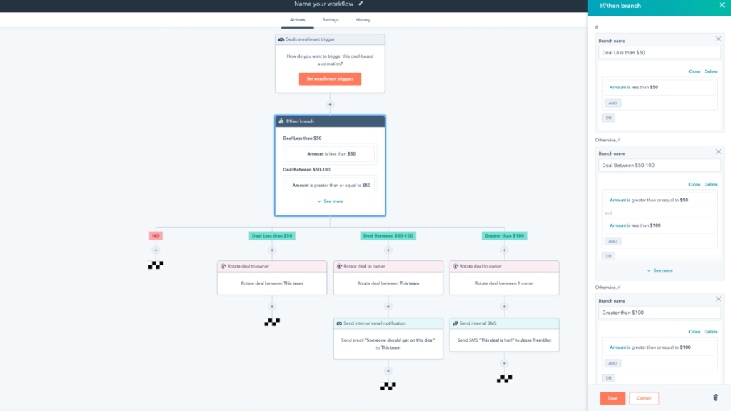 HubSpot CRM pipeline and automation dashboard