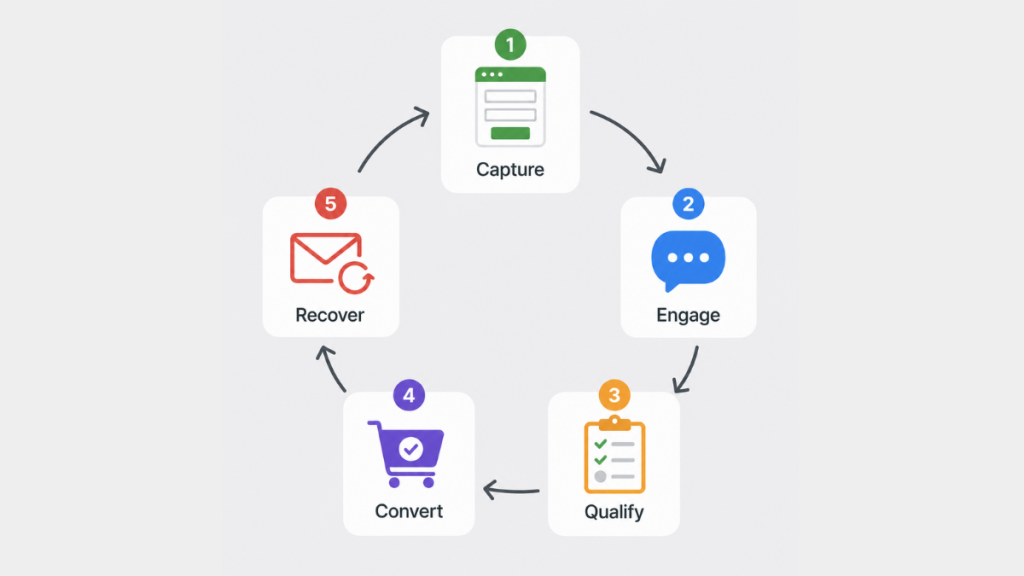 Instant response loop steps showing how to respond to leads instantly with automation