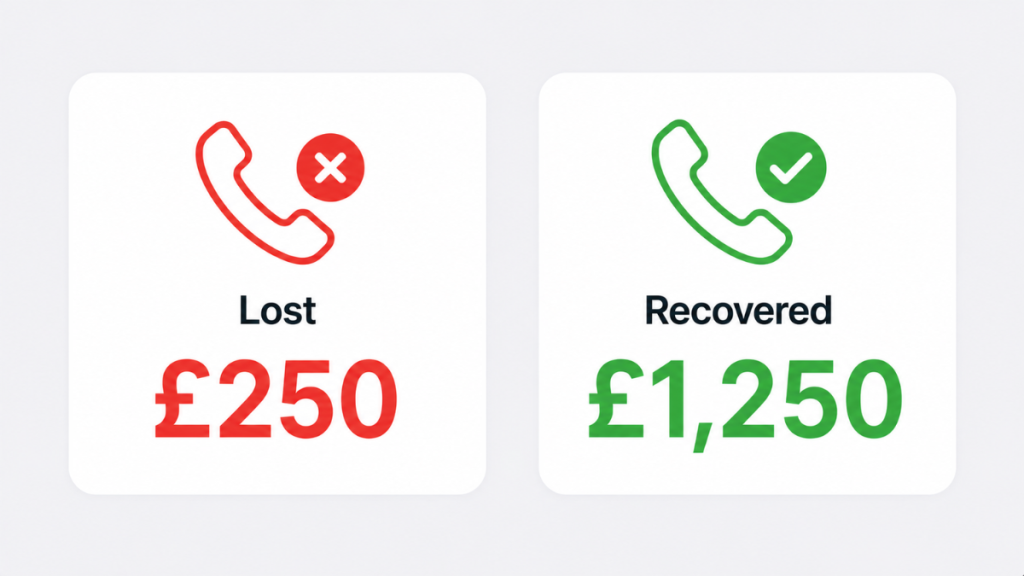 missed calls lost revenue vs recovered jobs instant text response comparison