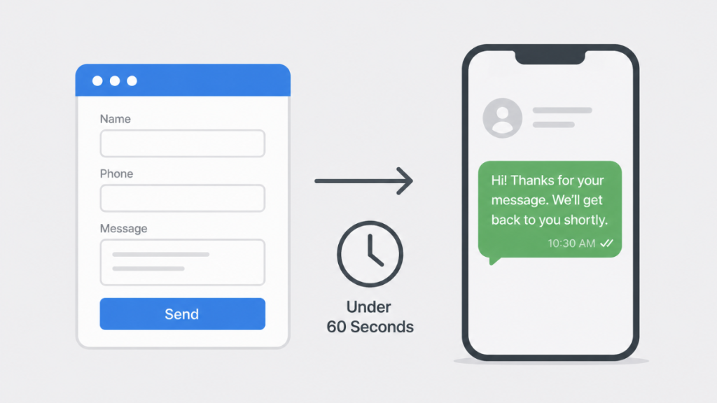 Respond to leads instantly with automated SMS and CRM capture system