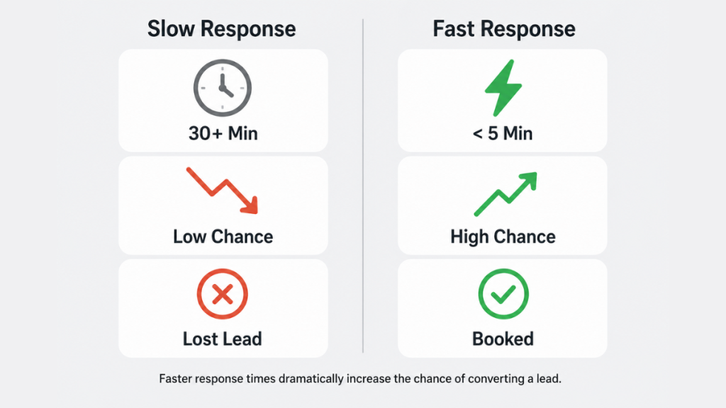 lead response time impact on conversion slow vs fast