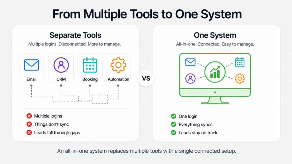 marketing stack cost breakdown email CRM booking automation tools monthly