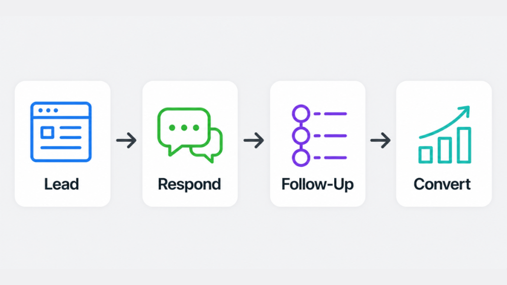 crm lead conversion process respond follow up and convert workflow