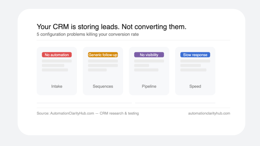 CRM not converting leads — 4 common configuration problems illustrated
